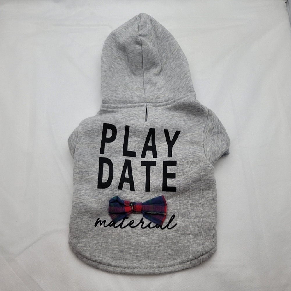 Bond & Co. "Play Date Material" Gray Fleece Hoodie